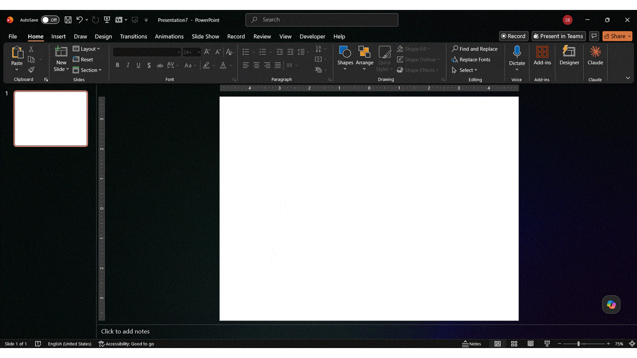 How to make a PowerPoint presentation: This GIF Explains how to set your slide size first
