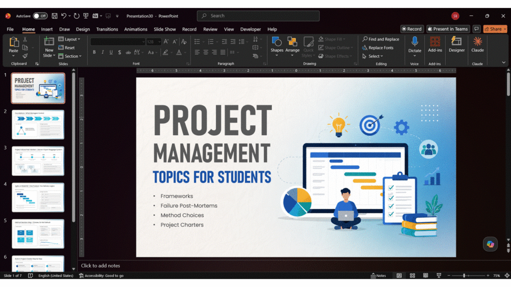 How to make a PowerPoint presentation: This GIF explains how to save, export, and back up