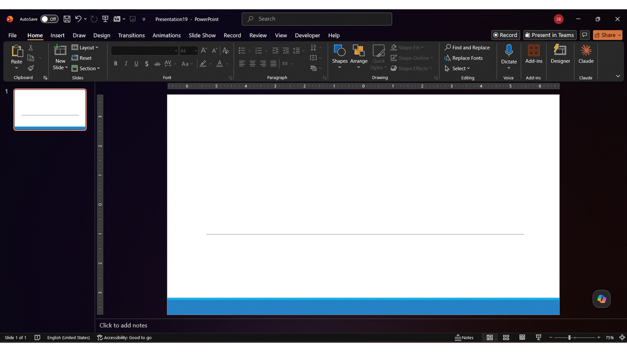 How to make a PowerPoint presentation: This GIF explains how to write every headline in Outline view before designing