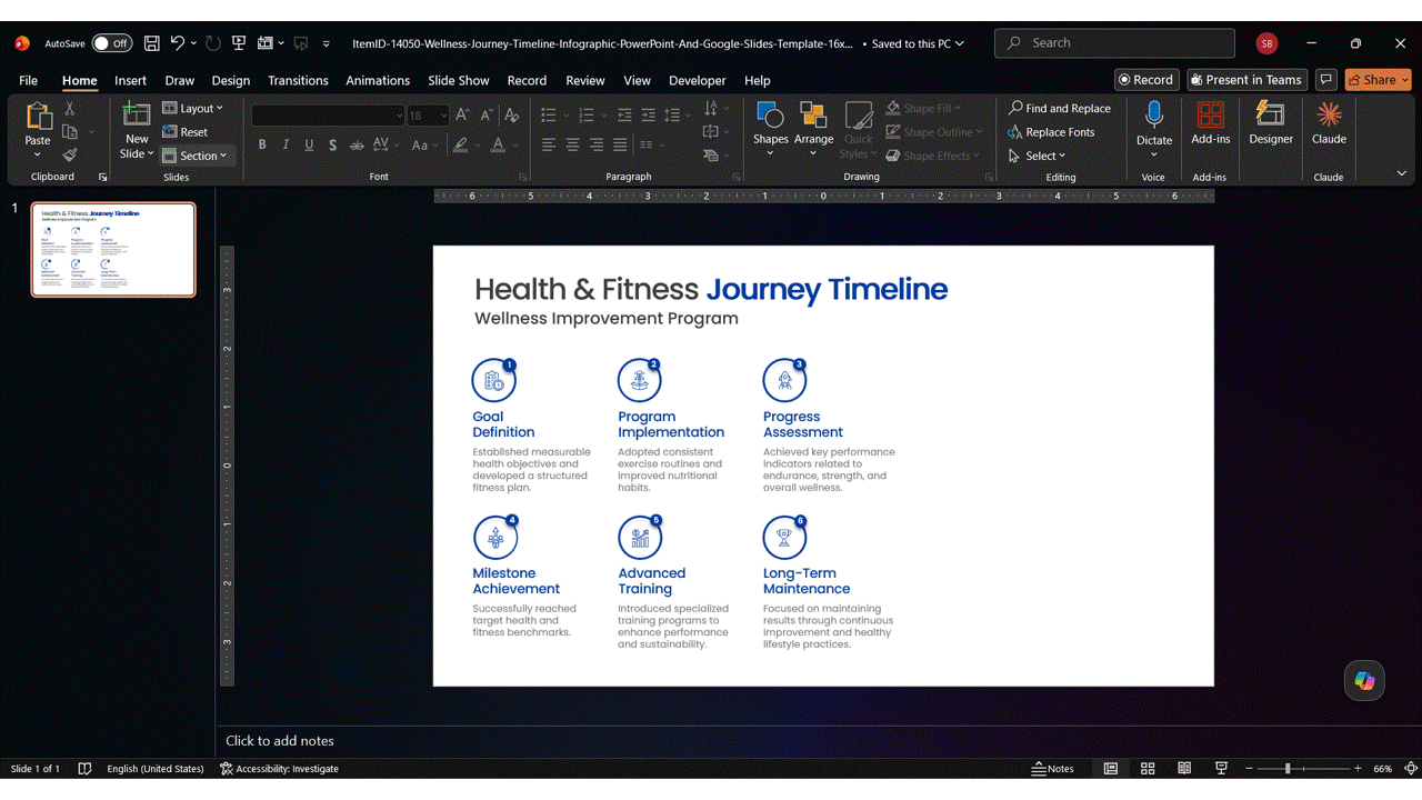 How to make a PowerPoint presentation: This GIF explains how to add visuals that carry meaning