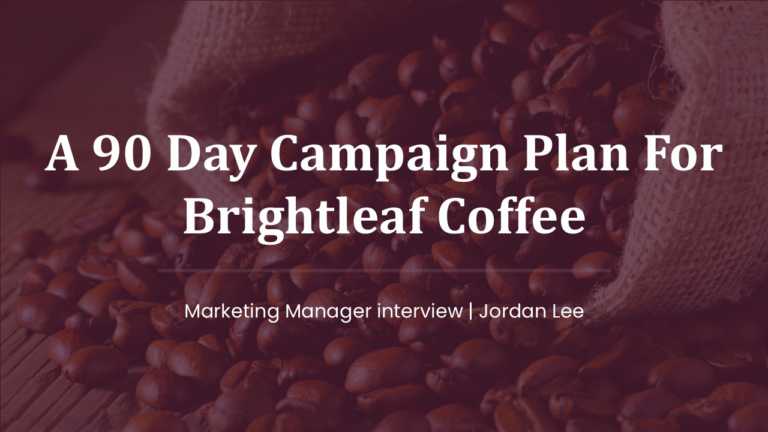 Marketing Interview 30 60 90 Day Plan Presentation