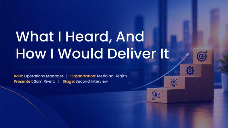 Second Interview Action Plan Presentation PowerPoint And Google Slides Template