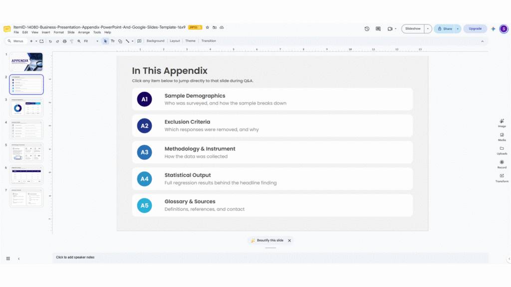 Restoring an earlier version of a Google Slides deck