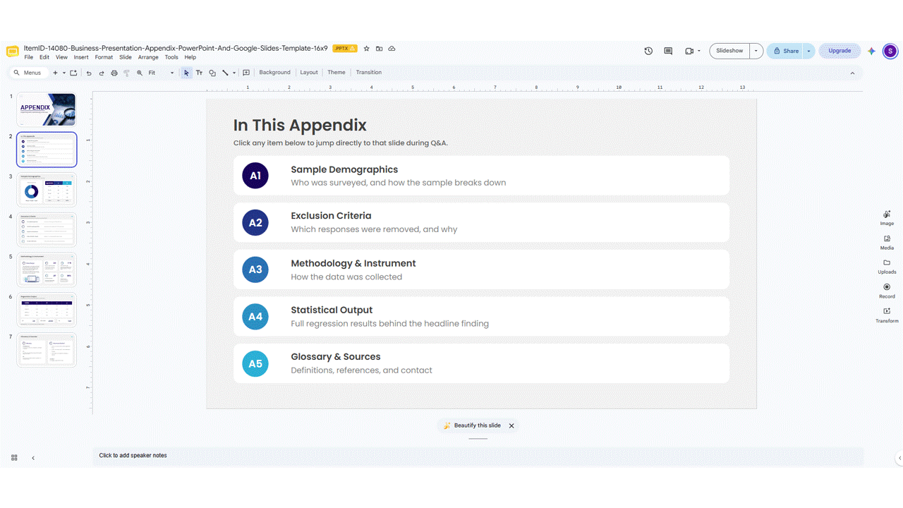 Restoring an earlier version of a Google Slides deck