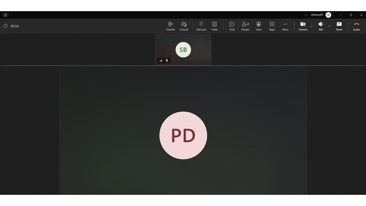 Screen recording of sharing a single window for a remote interview presentation