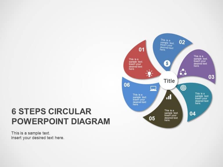 6 Step Business Strategy PowerPoint Template