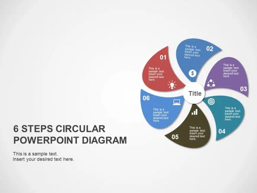 6 Step Business Strategy PowerPoint Template