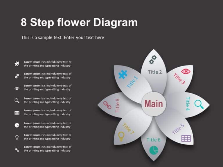 8 Steps Flower Diagram PowerPoint Template & Google Slides Theme