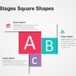 3 Stages Square Shapes PowerPoint Template & Google Slides Theme