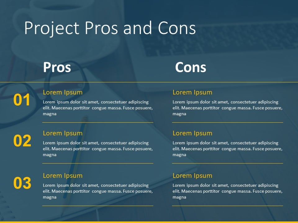 Pros And Cons 14 PowerPoint Template