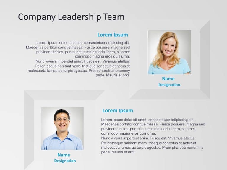 Company Leadership Team PowerPoint Template & Google Slides Theme