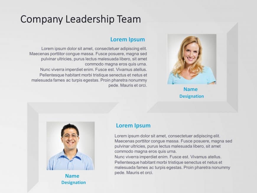 Company Leadership Team PowerPoint Template