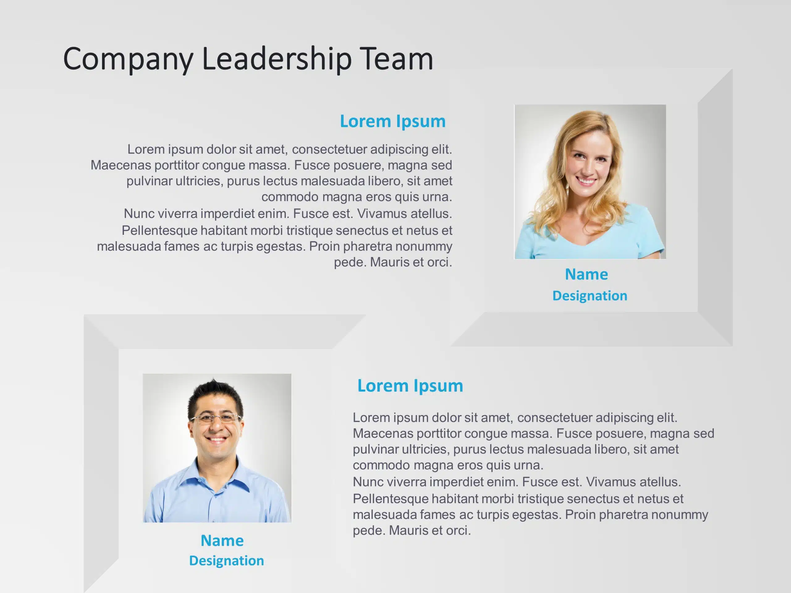 Company Leadership Team PowerPoint Template & Google Slides Theme