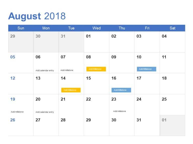 Calendar PowerPoint Template & Google Slides Theme 1