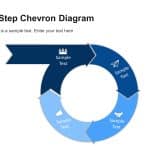 4 Step Circular Chevron Diagram PowerPoint Template & Google Slides Theme