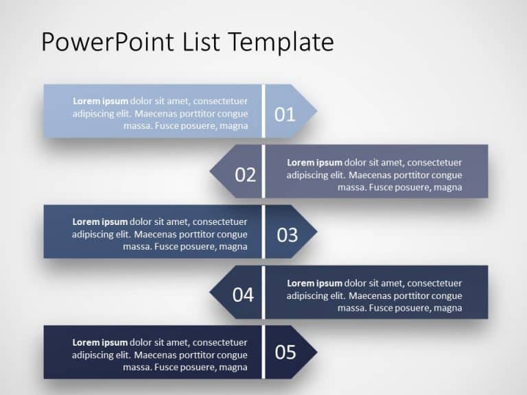 PowerPoint List Template 10 | List PowerPoint Templates | SlideUpLift