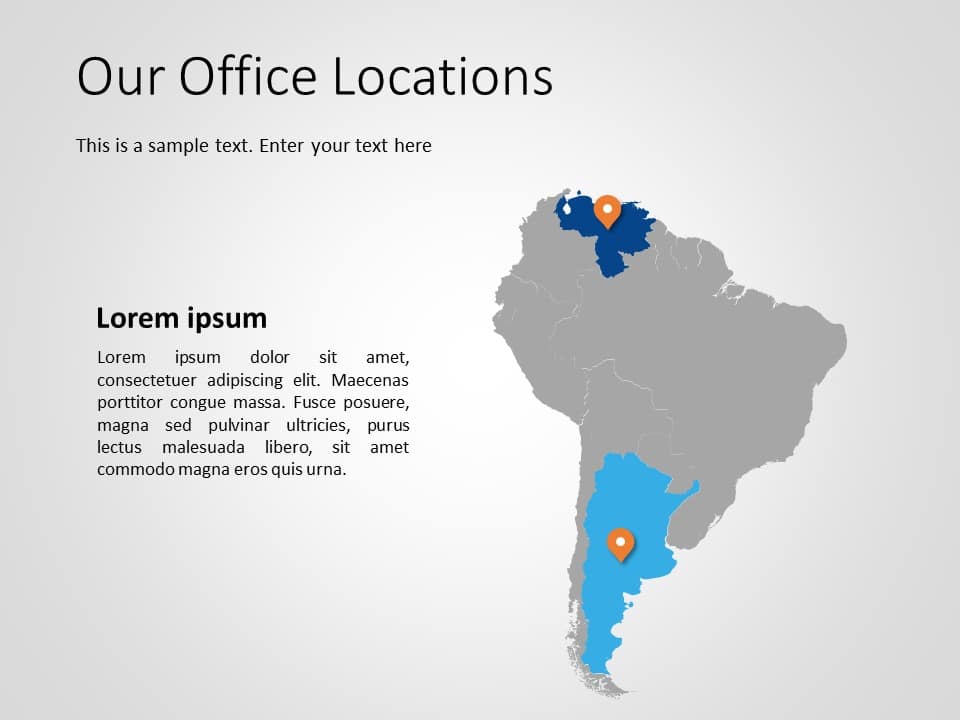 South America Map PowerPoint Template Map PowerPoint Templates