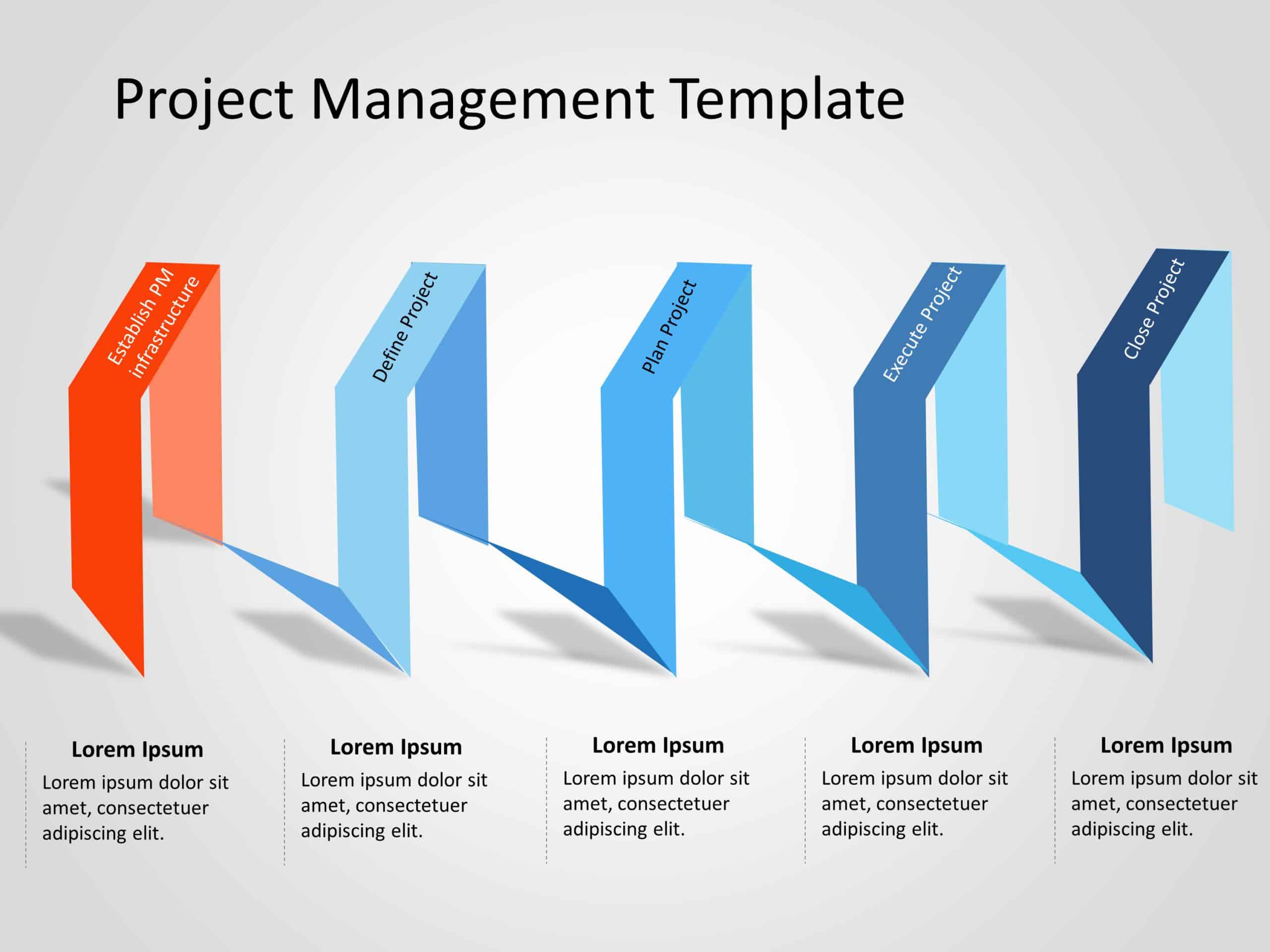 Project Management Lifecycle 1 PowerPoint Template