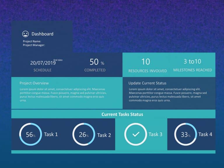 Project Dashboard 6 PowerPoint Template