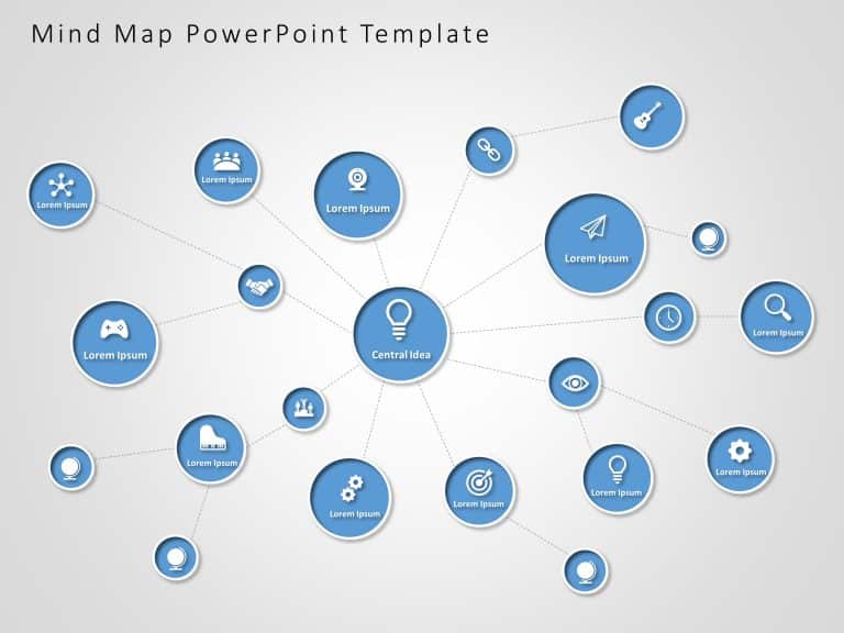Mind Map 8 PowerPoint Template