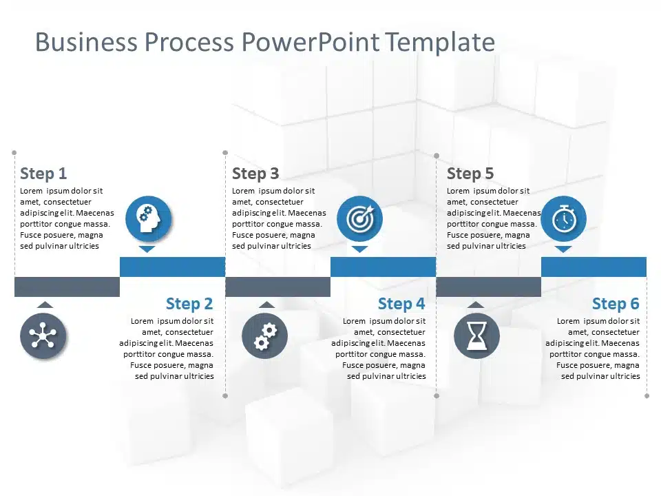 Business Process 6 Powerpoint Template 7354