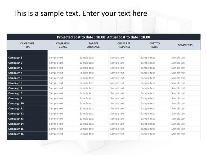 Campaign Tracker PowerPoint Template