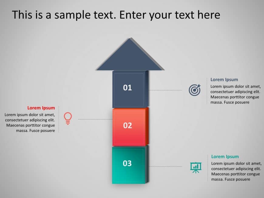 3 Steps Arrow Growth Drivers PowerPont PowerPoint Template