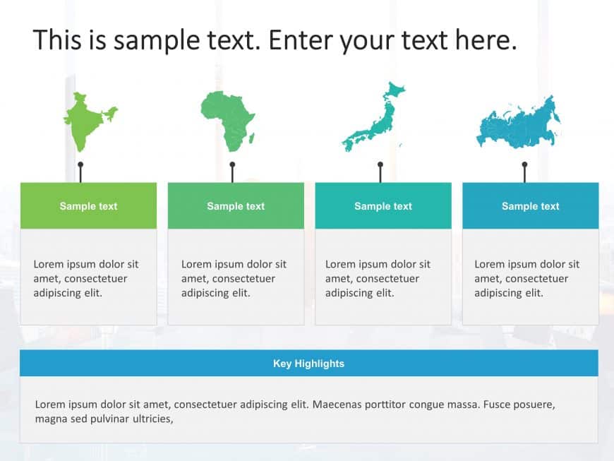 Global Market Presence PowerPoint Template