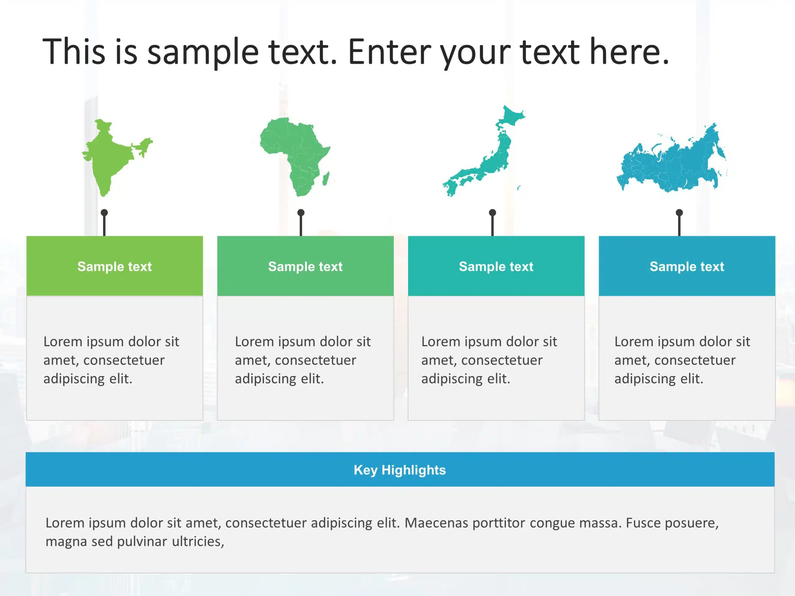 Global Market Presence PowerPoint Template & Google Slides Theme