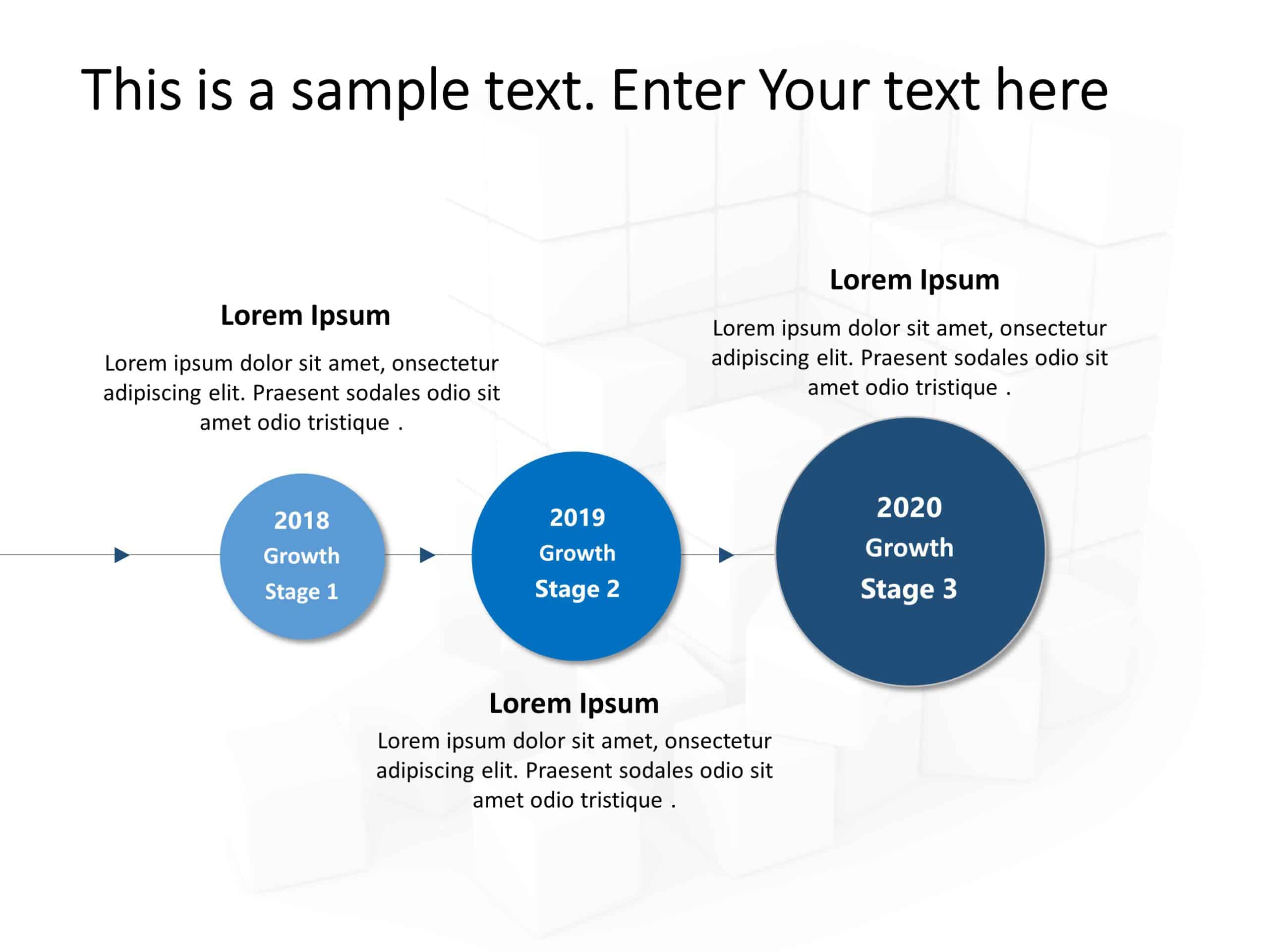 3 Steps Growth Driver PowerPoint Template