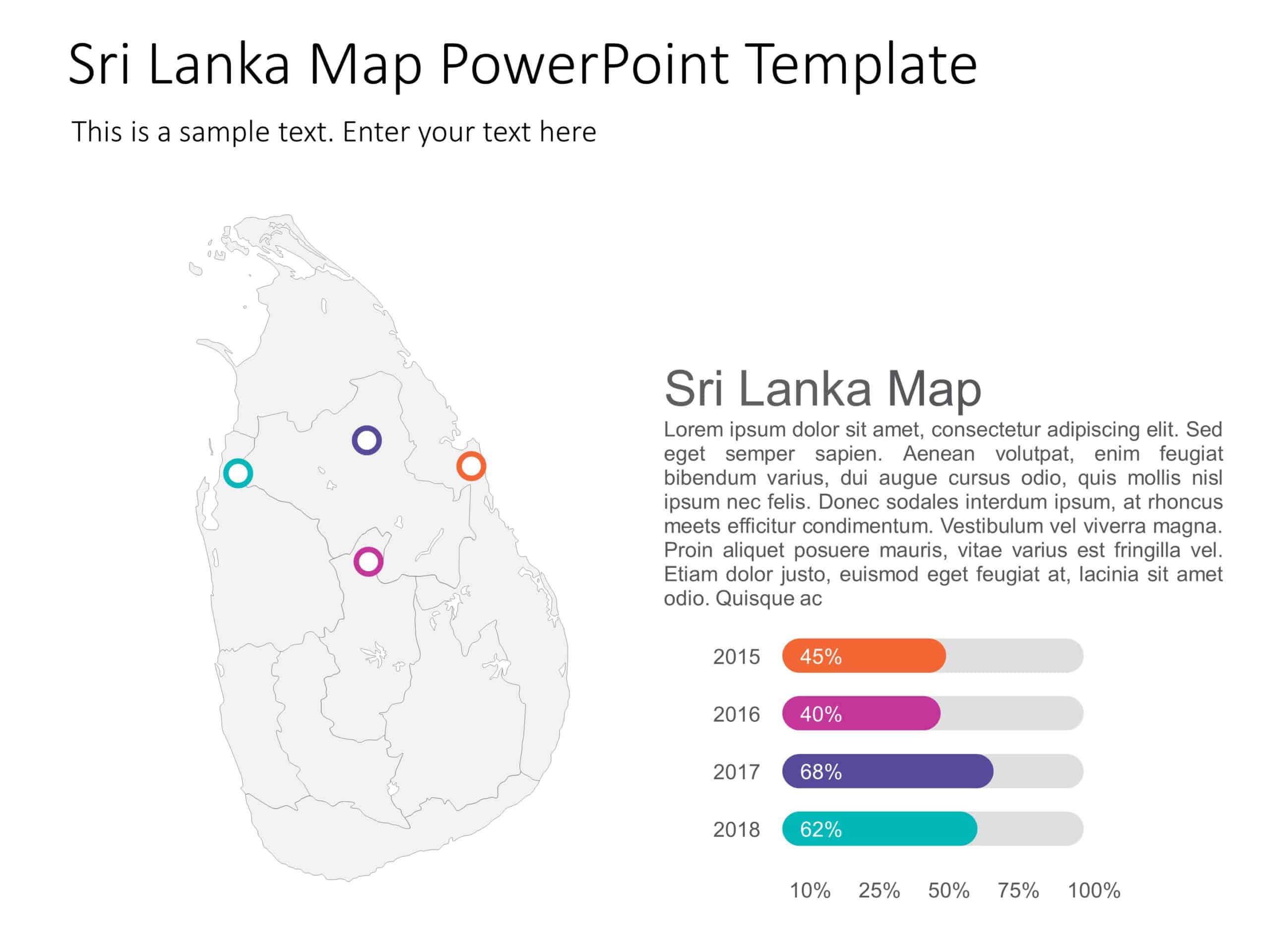 Sri Lanka Map 2 PowerPoint Template