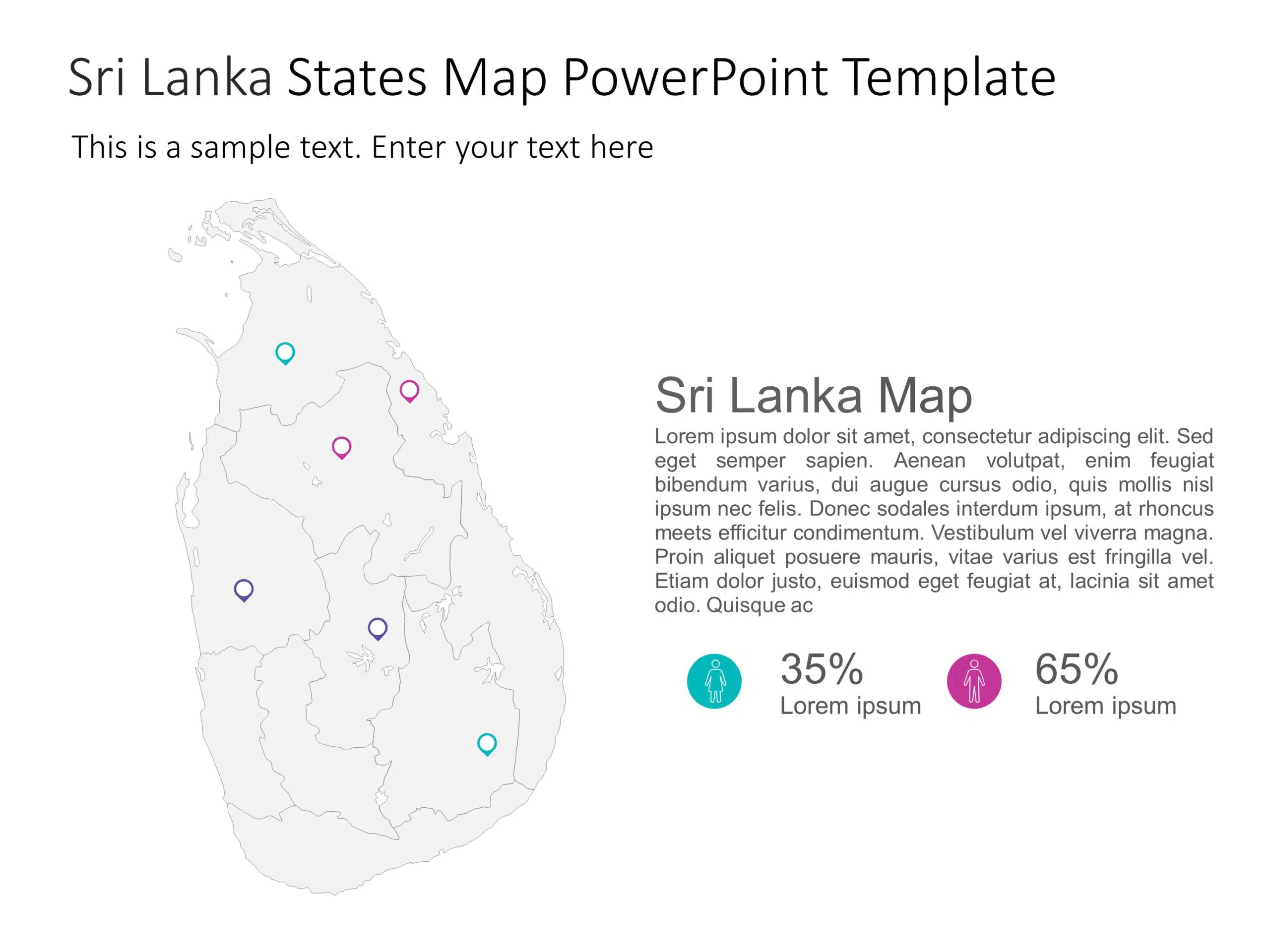 Sri Lanka Map 4 PowerPoint Template & Google Slides Theme