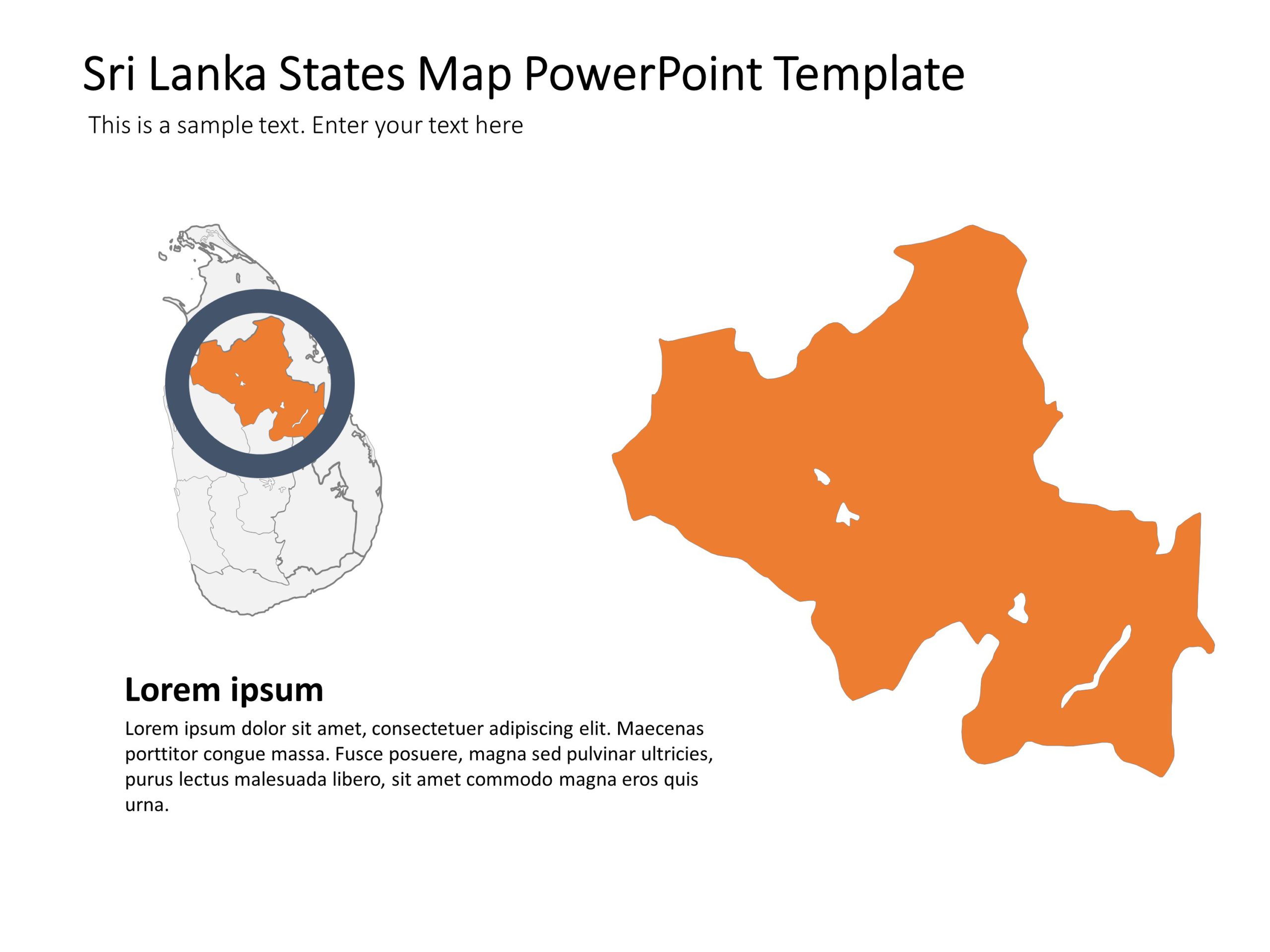 Sri Lanka Map 5 PowerPoint Template