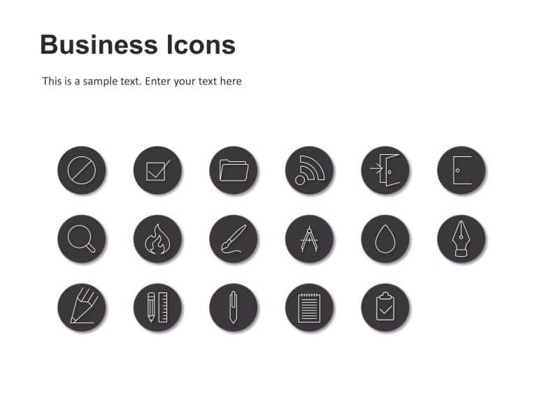 Business Icons PowerPoint Template & Google Slides Theme