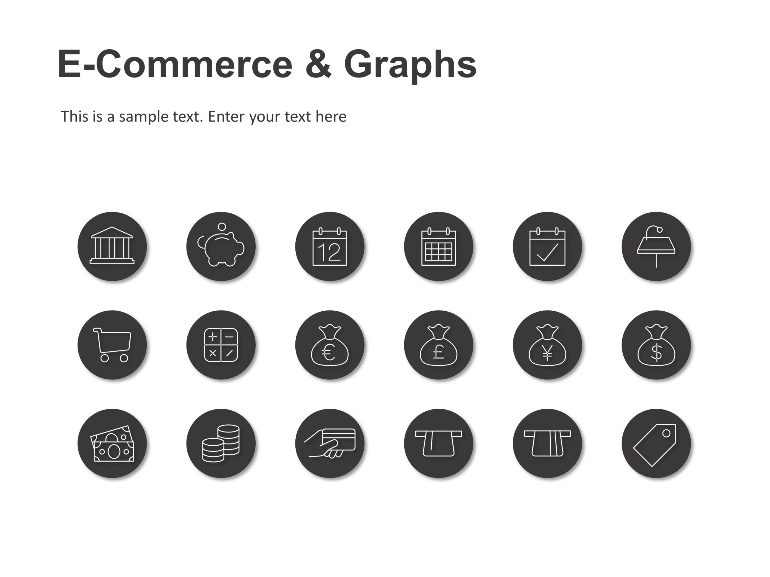 E-commerce & Graphs PowerPoint Template