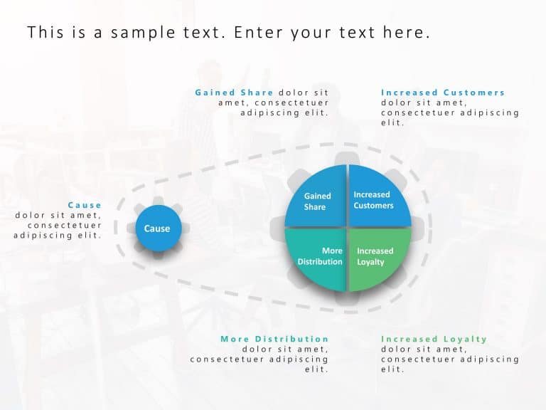 Cause and Effect Gear PowerPoint Template & Google Slides Theme