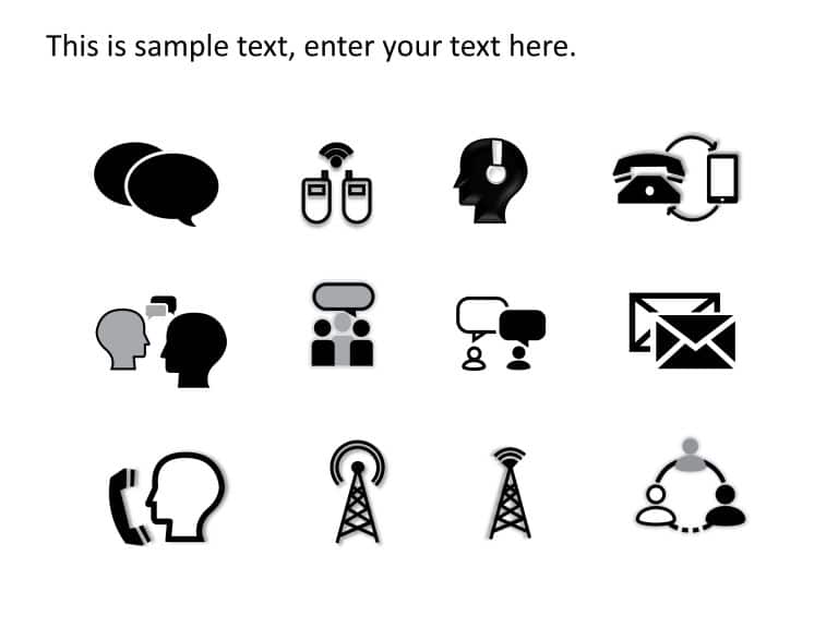 Communication Icons PowerPoint Template