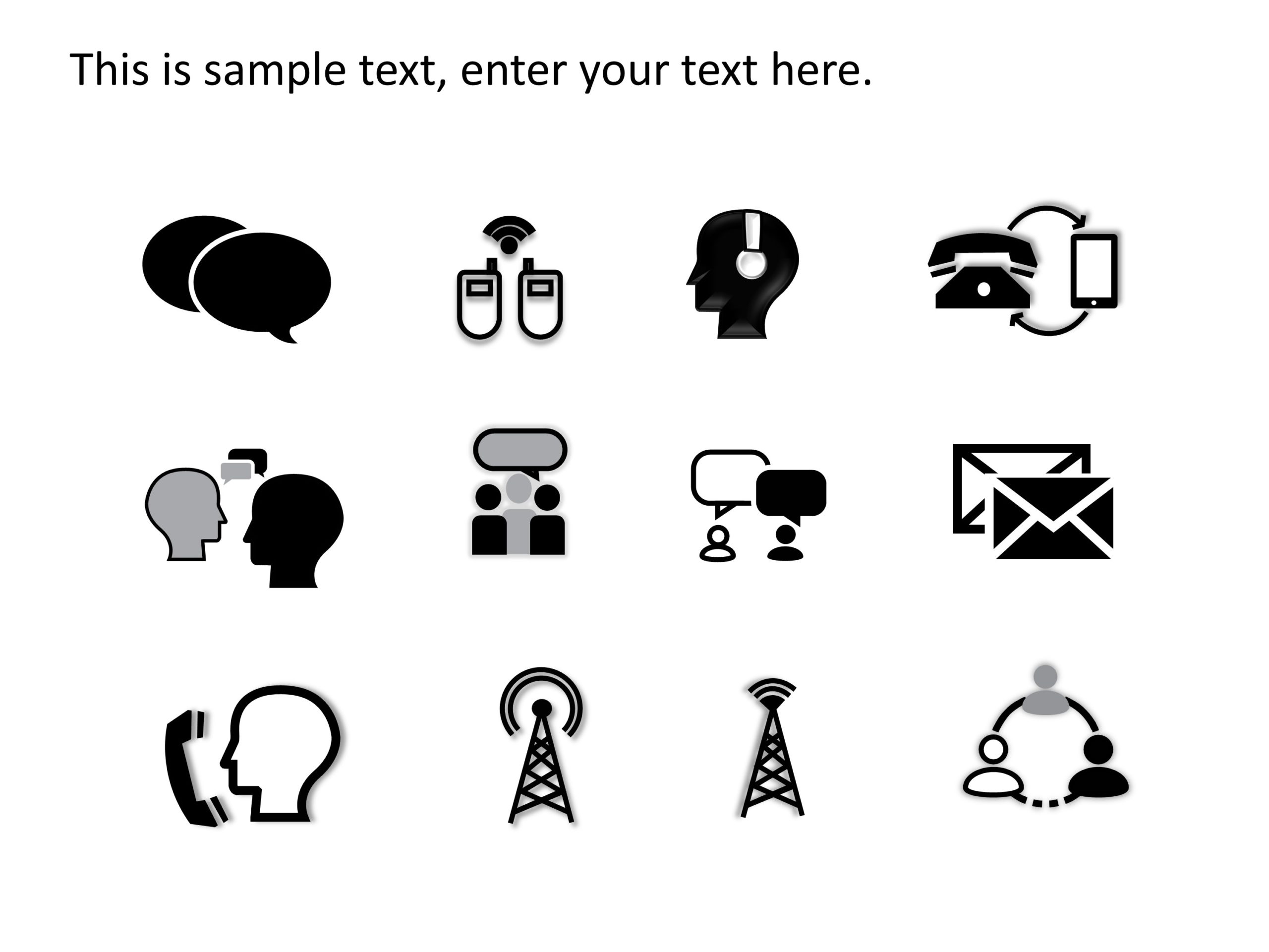 Communication Icons PowerPoint Template