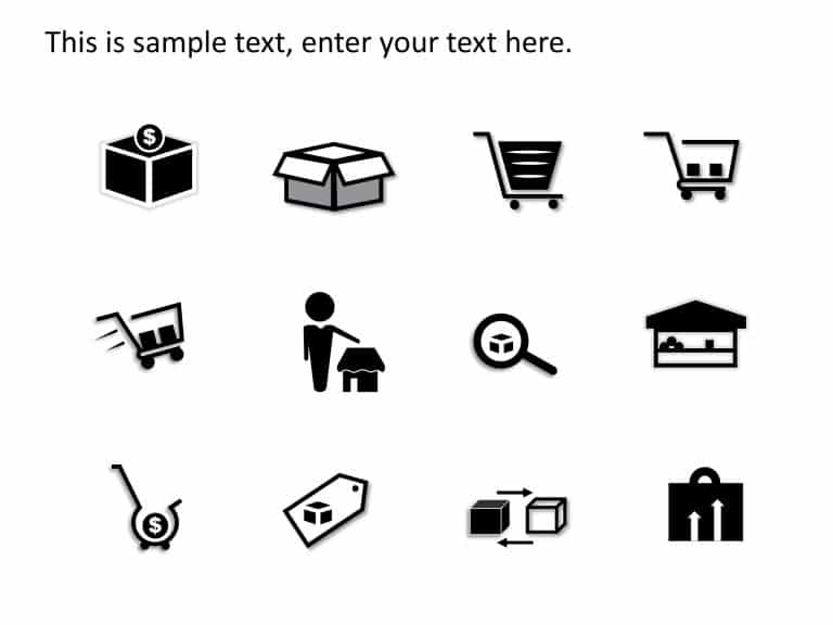 Product and Market Icons PowerPoint Template & Google Slides Theme