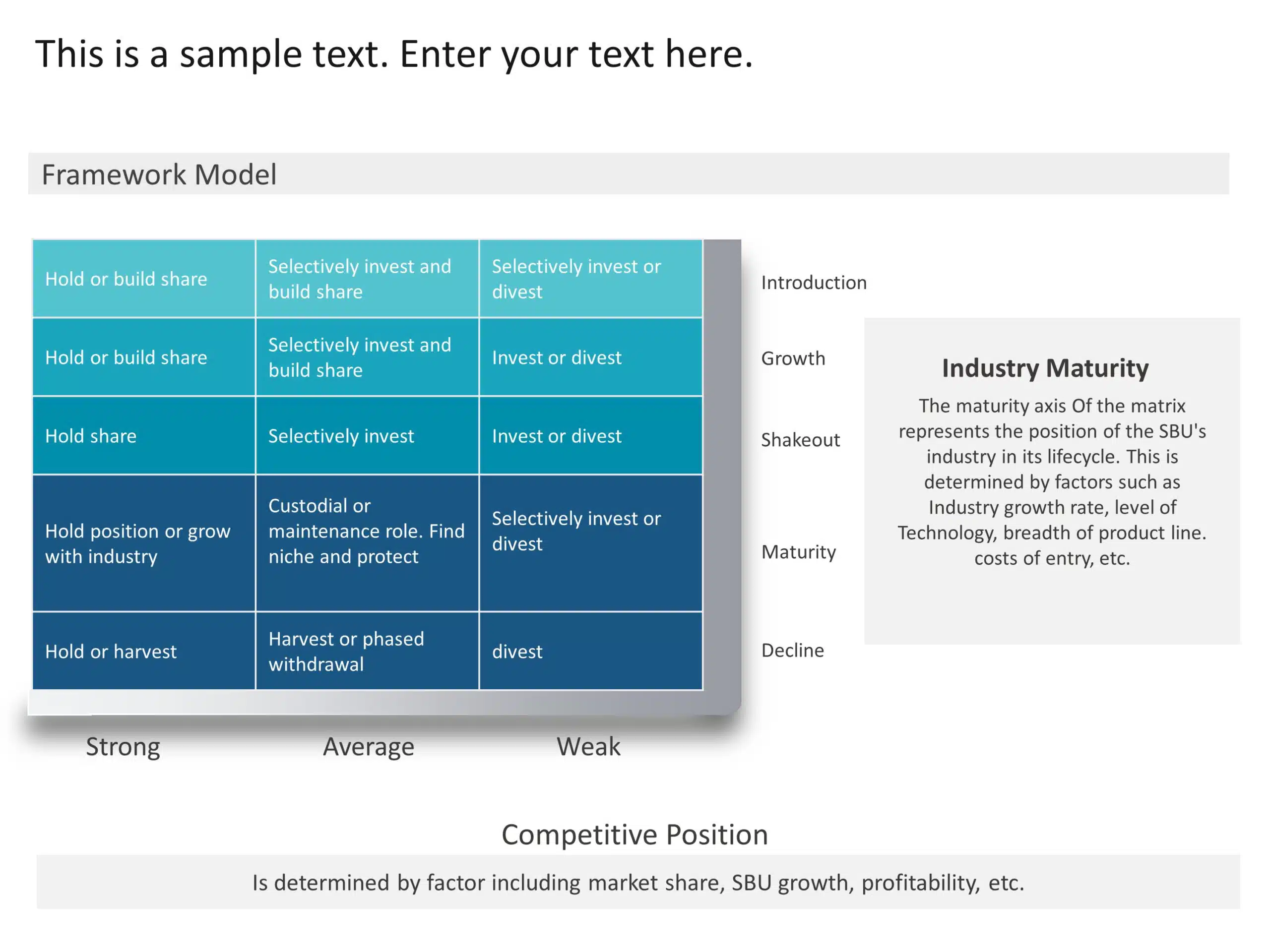 Maturity Competitive Position Matrix PowerPoint Template & Google Slides Theme