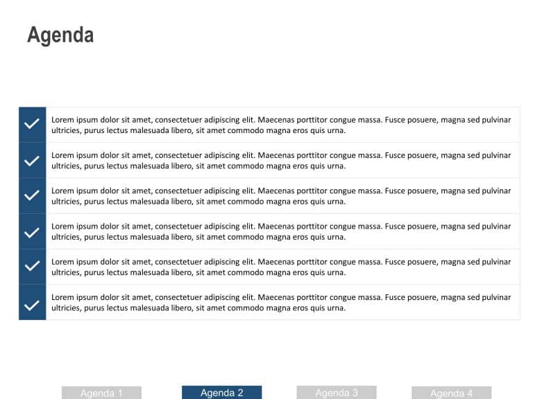 Horizontal Agenda PowerPoint Template & Google Slides Theme 1