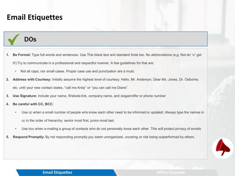 Business Etiquettes and Guidelines PowerPoint Template & Google Slides Theme 2