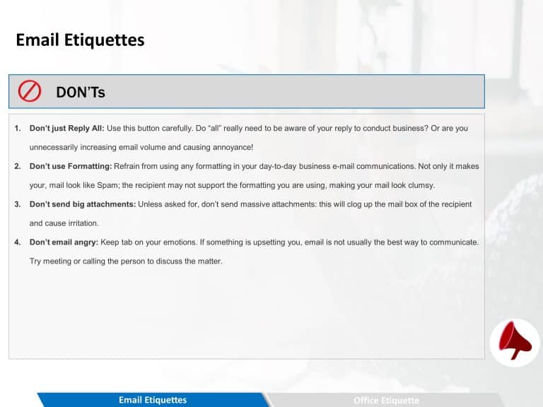 Business Etiquettes and Guidelines PowerPoint Template & Google Slides Theme 3