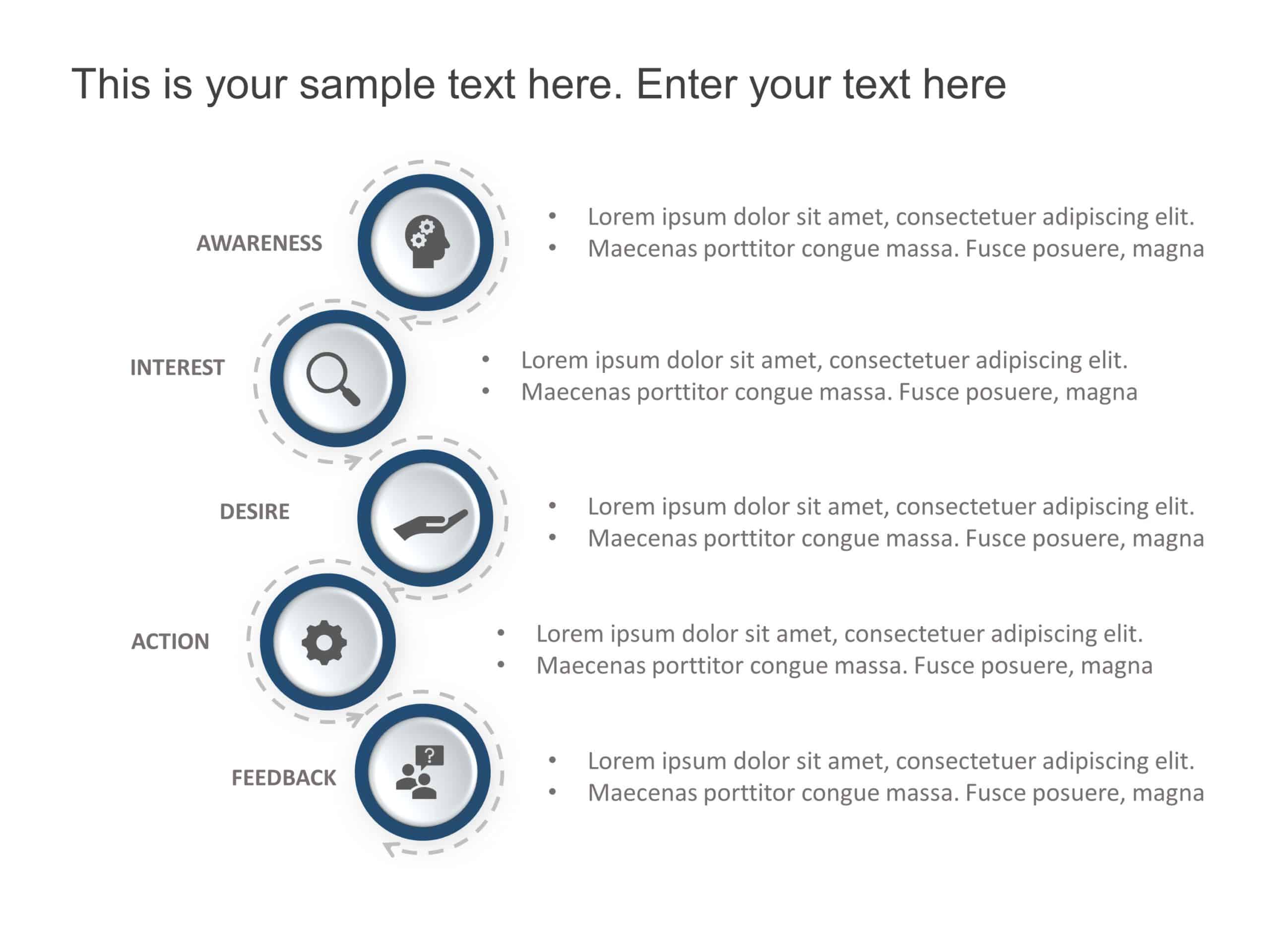 AIDA Marketing Framework 4 PowerPoint Template & Google Slides Theme
