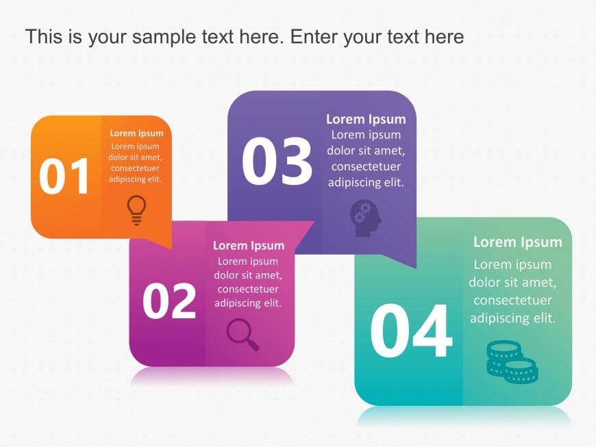 Callout 4 Steps PowerPoint Template