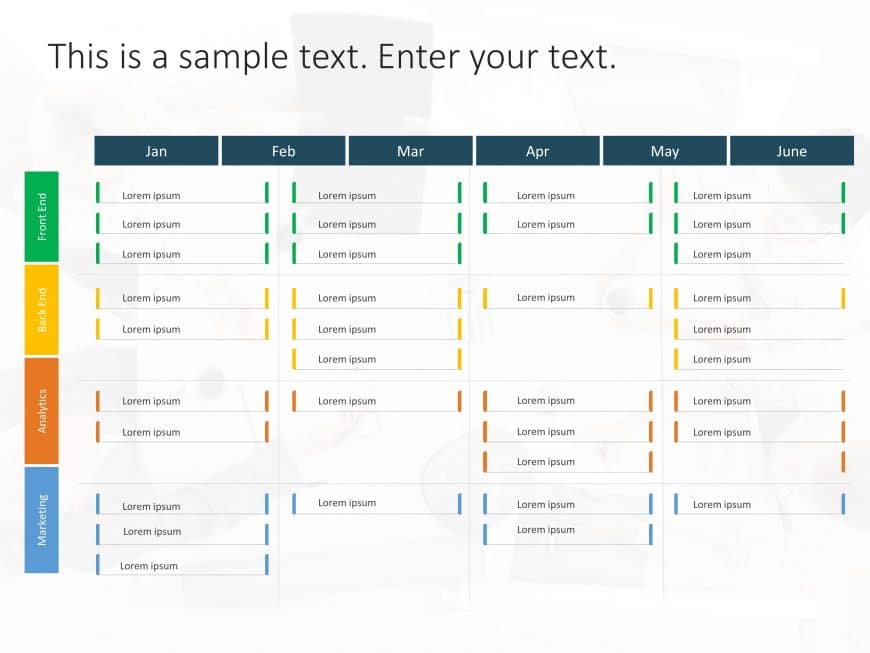 Monthly Roadmap PowerPoint Template