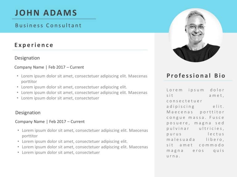 Resume Professional 2 PowerPoint Template & Google Slides Theme