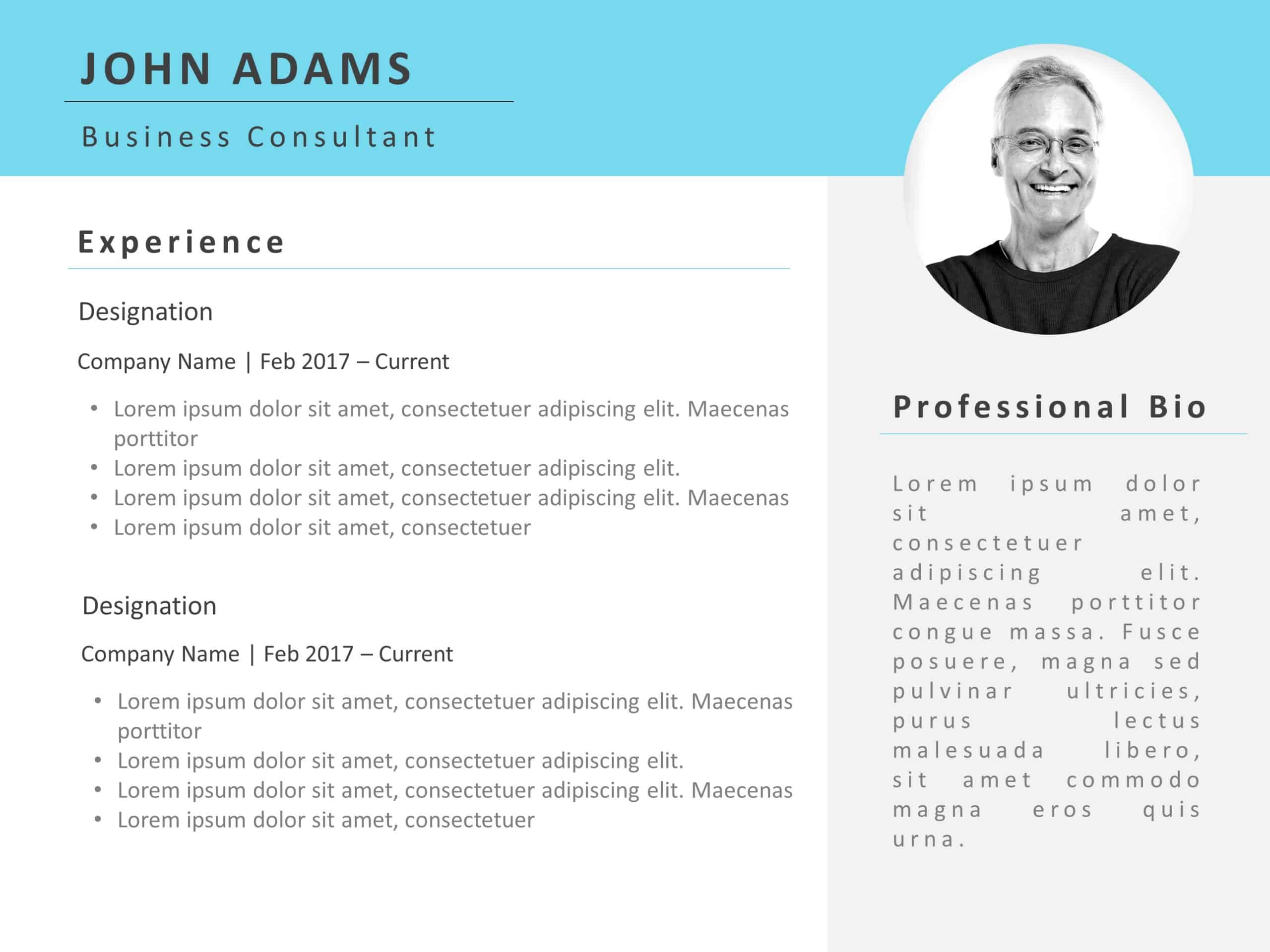 Resume Professional 2 PowerPoint Template & Google Slides Theme