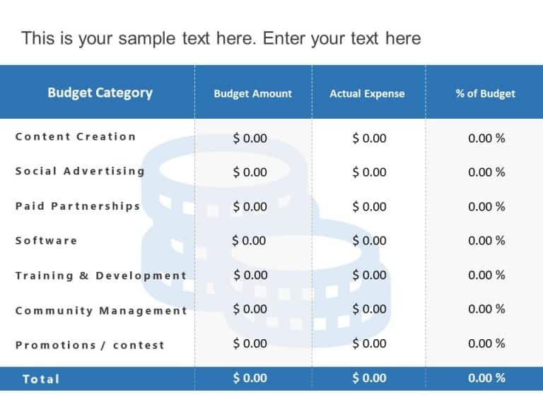 Social Media Budget Template