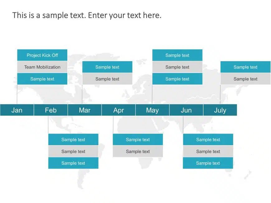 Project Tasks Roadmap PowerPoint Template